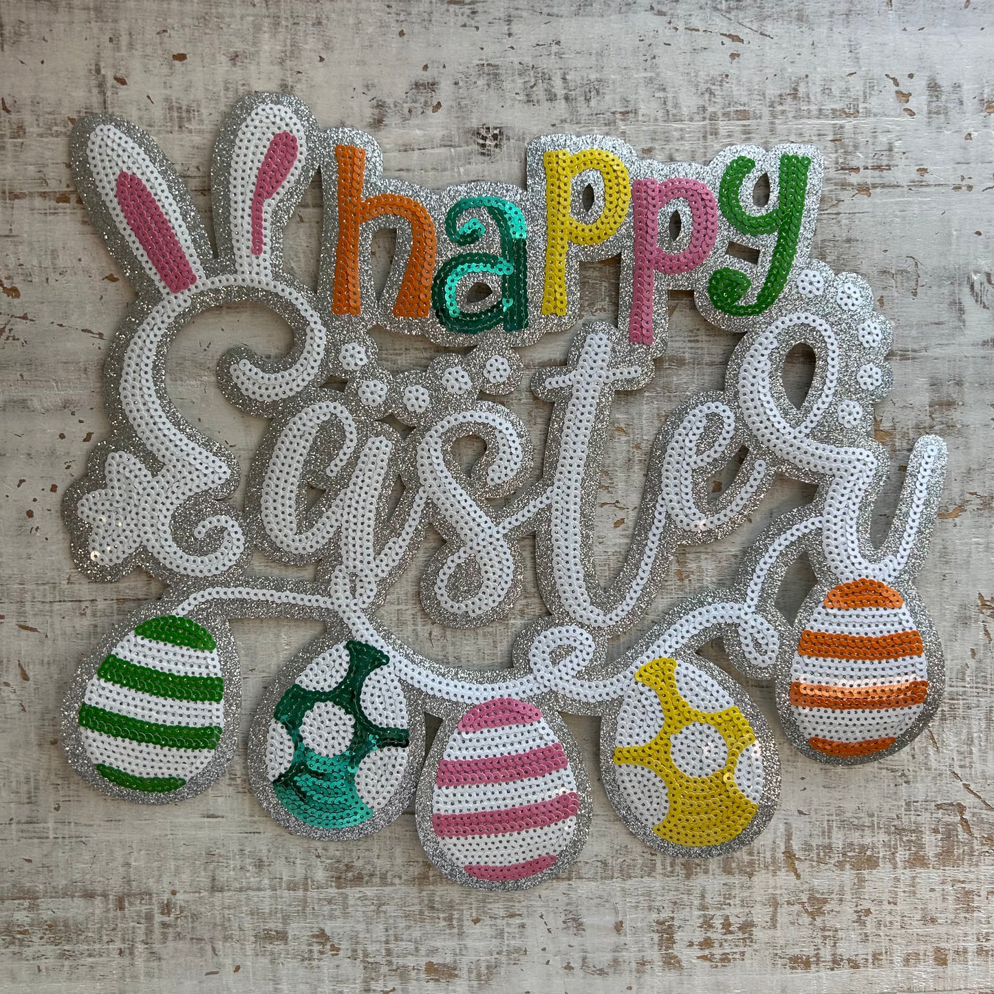 Happy Easter Sequin Patch