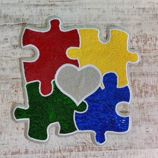 Autism Awareness Sequin Patch