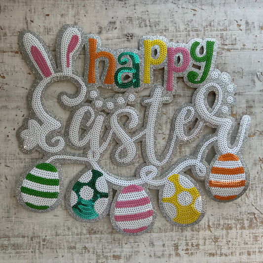 Happy Easter Sequin Patch